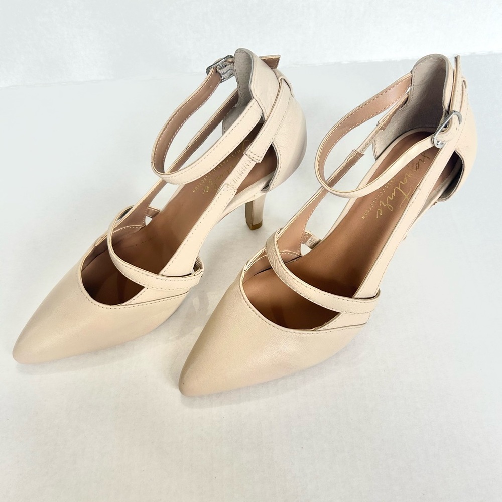 Journee Signature Women’s Genuine Leather Vallerie Heels Size 8.5